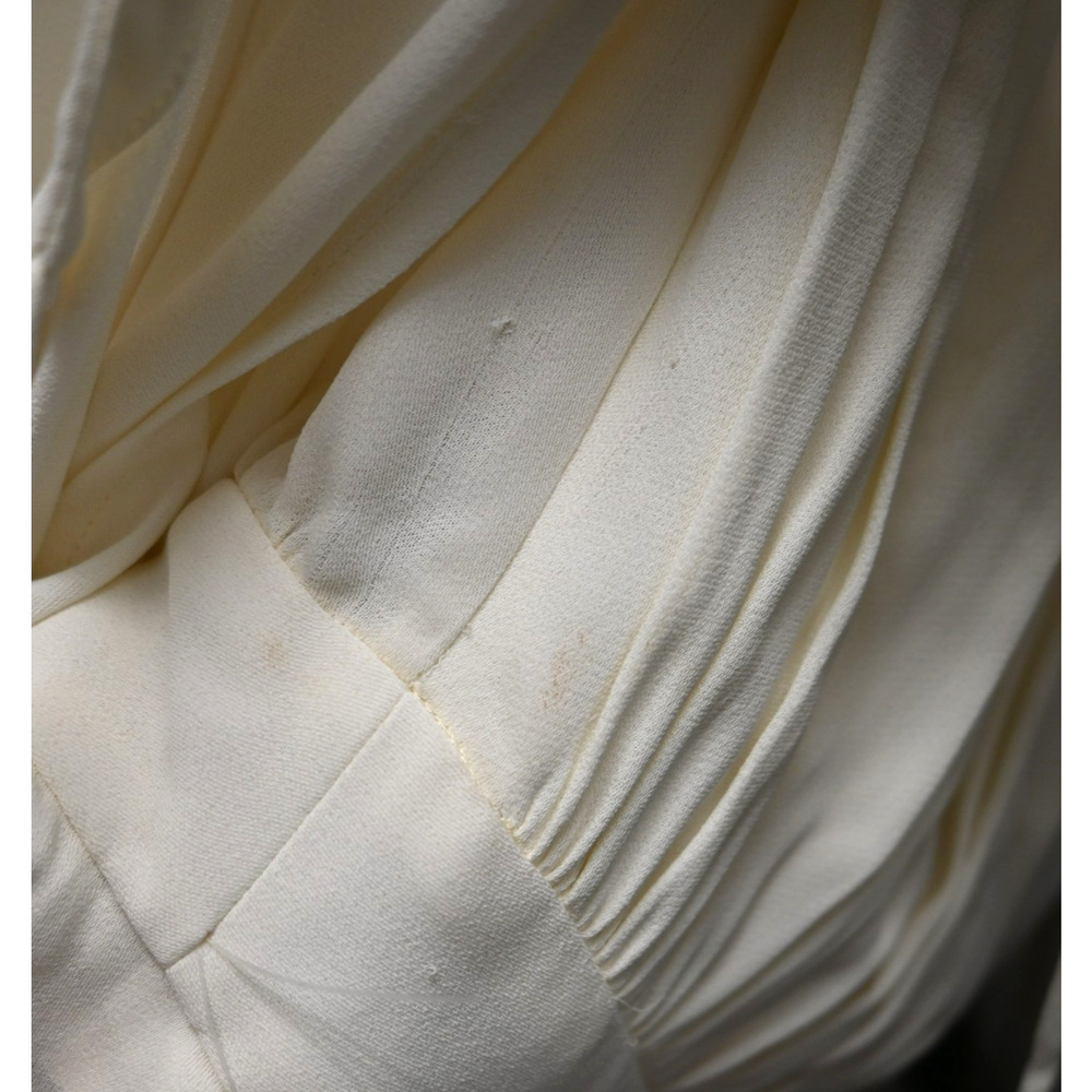 TORY BURCH Evalene New Ivory Sleeveless Tie-Shoulder Maxi Dress Size 8 - Picture 12 of 13